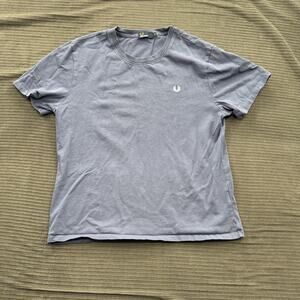 Fred Perry Shirt Mens 3XL Purple Crewneck Classic Logo Tee 100% Cotton Casual